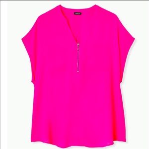 Neon Pink Polyester Top